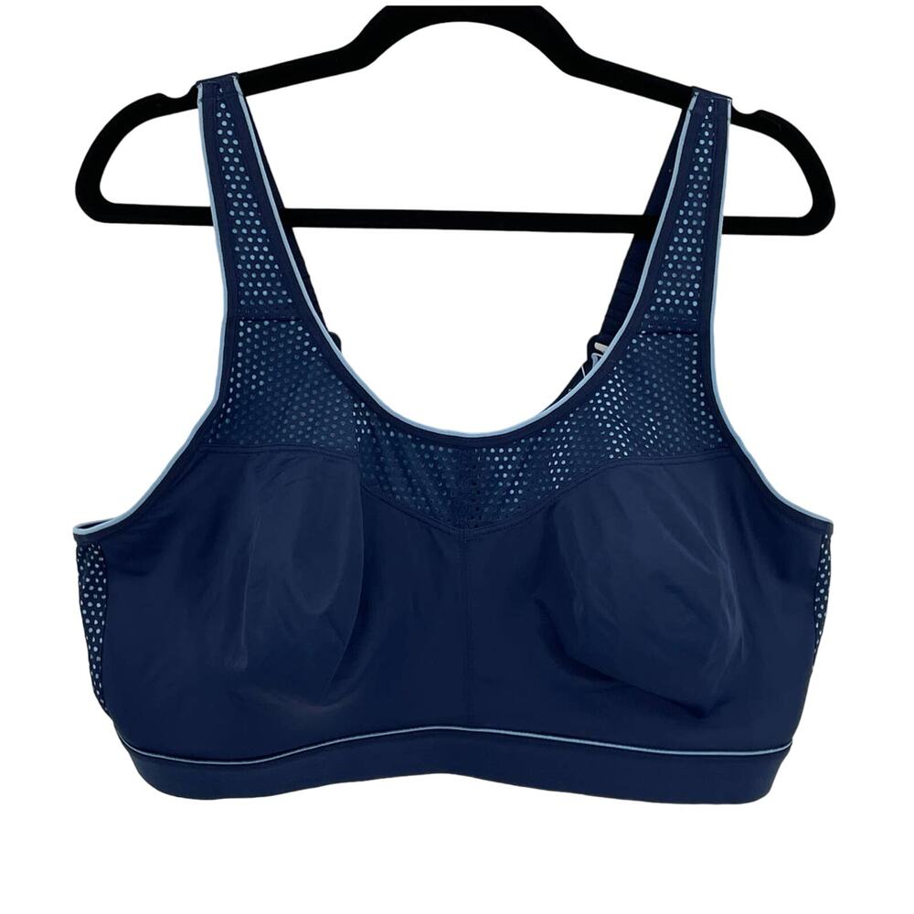Catherines Blue Mesh Intimates No Wire Bra 44DD NWT MSRP $54